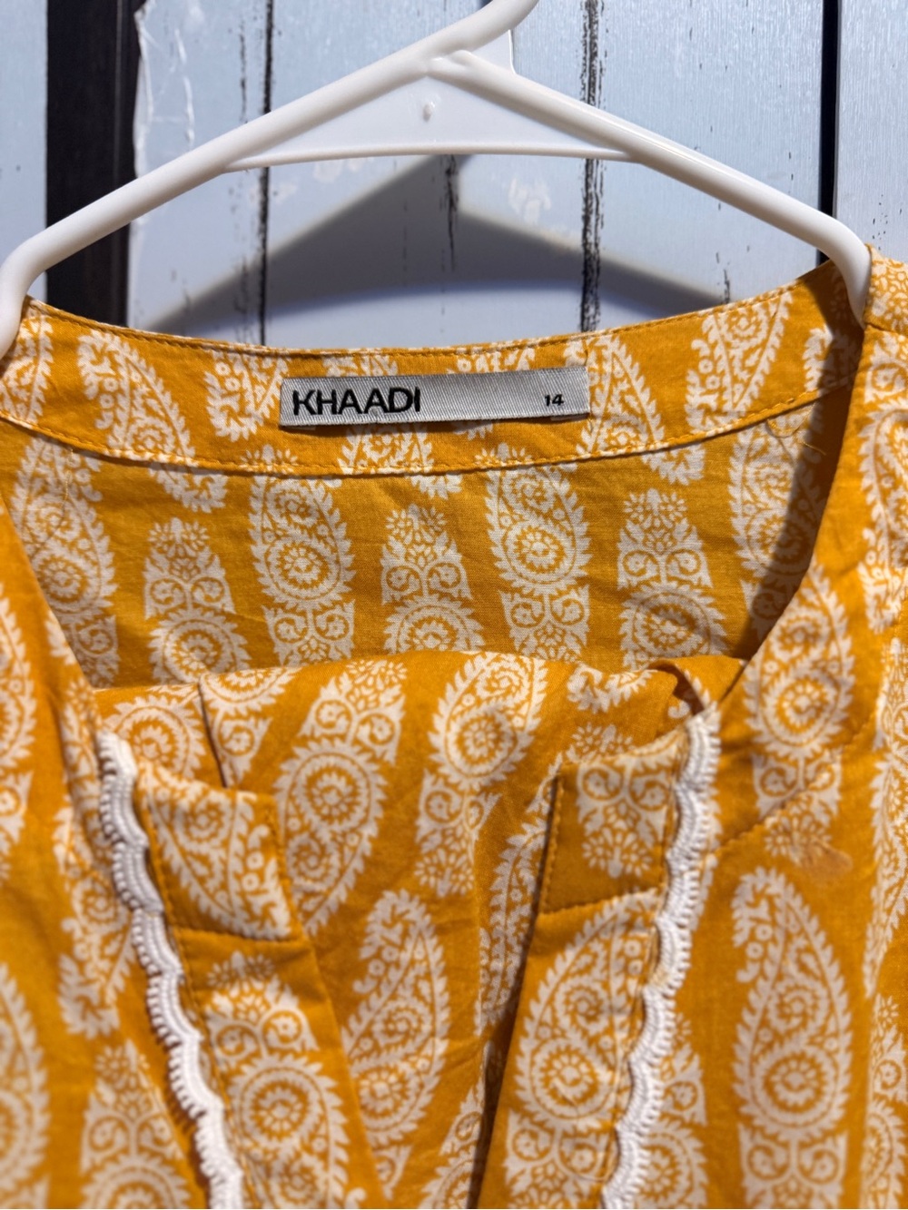 Khaadi Women’s Long Sleeve Yellow Printed Dress